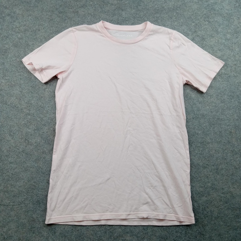 Everlane Shirt Mens XS Pink Supima Cotton Crewneck Tee Made In USA Basic